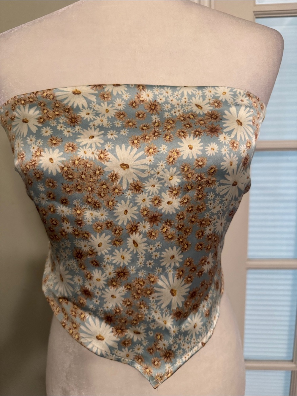 Floral Daisy Bandana / Handkerchief / Scarf Top
